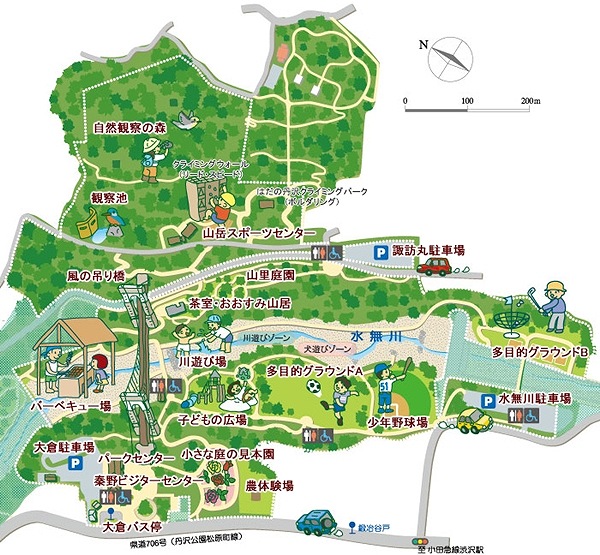 秦野戸川公園のマップ